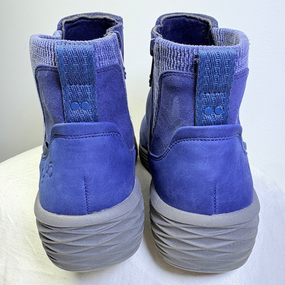 Ryka‎ Noelle Next Blue Fabric Ankle Boots Women 11M Side Zip Comfort Booties - Picture 3 of 15